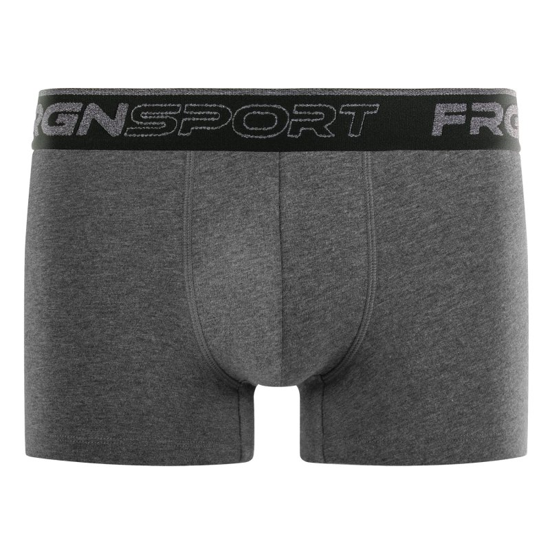 Lot de 4 Boxers homme Coton Noir/Gris Uni - Freegun
