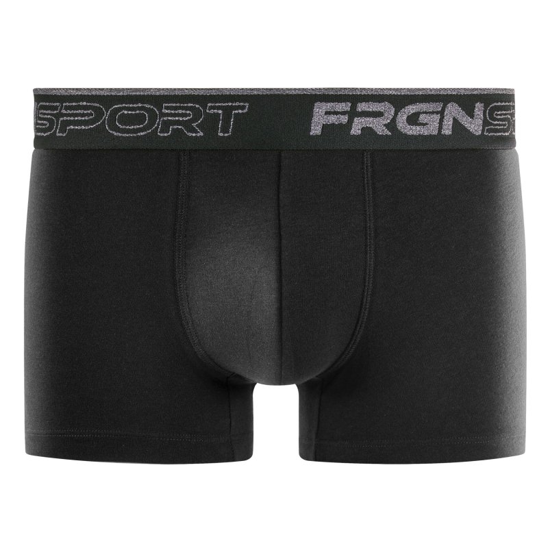 Lot de 4 Boxers homme Coton Noir/Gris Uni - Freegun