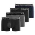 Lot de 4 Boxers homme Coton Noir/Gris Uni - Freegun