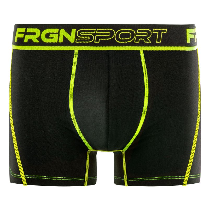 Lot de 4 Boxers homme Polyester Noir/Jaune/Orange/Rose/Vert Uni - Freegun