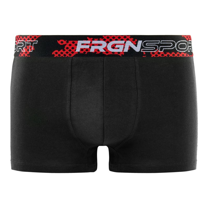 Lot de 4 Boxers garcon Coton Noir/Bleu/Rouge/Blanc Uni - Freegun