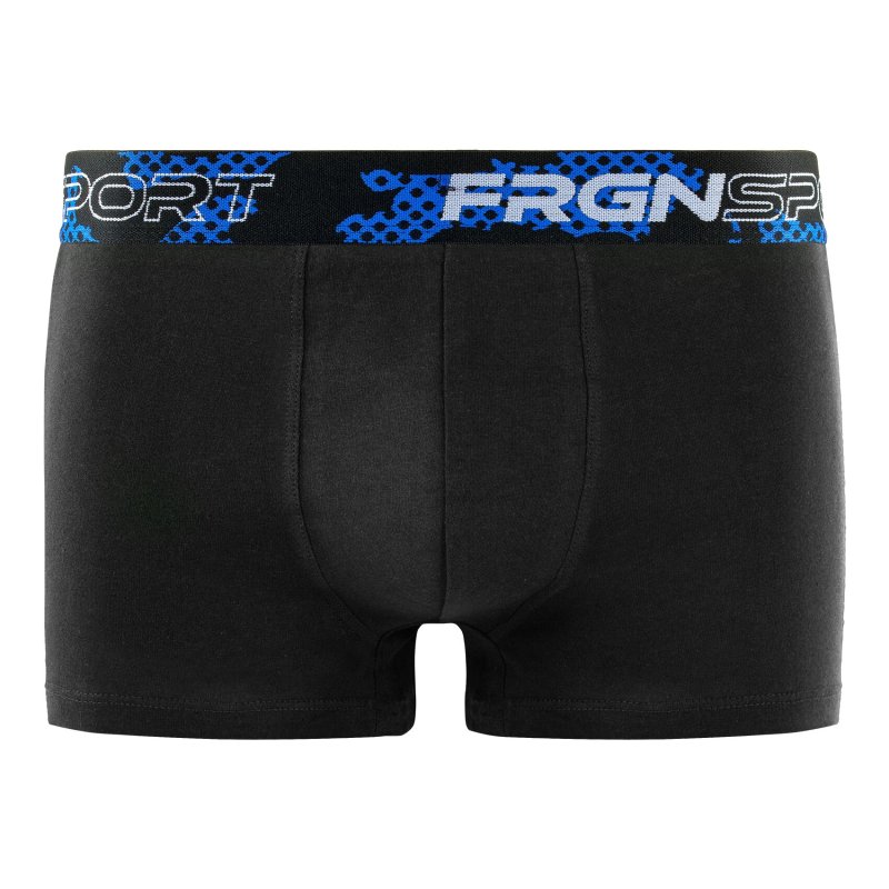Lot de 4 Boxers garcon Coton Noir/Bleu/Rouge/Blanc Uni - Freegun