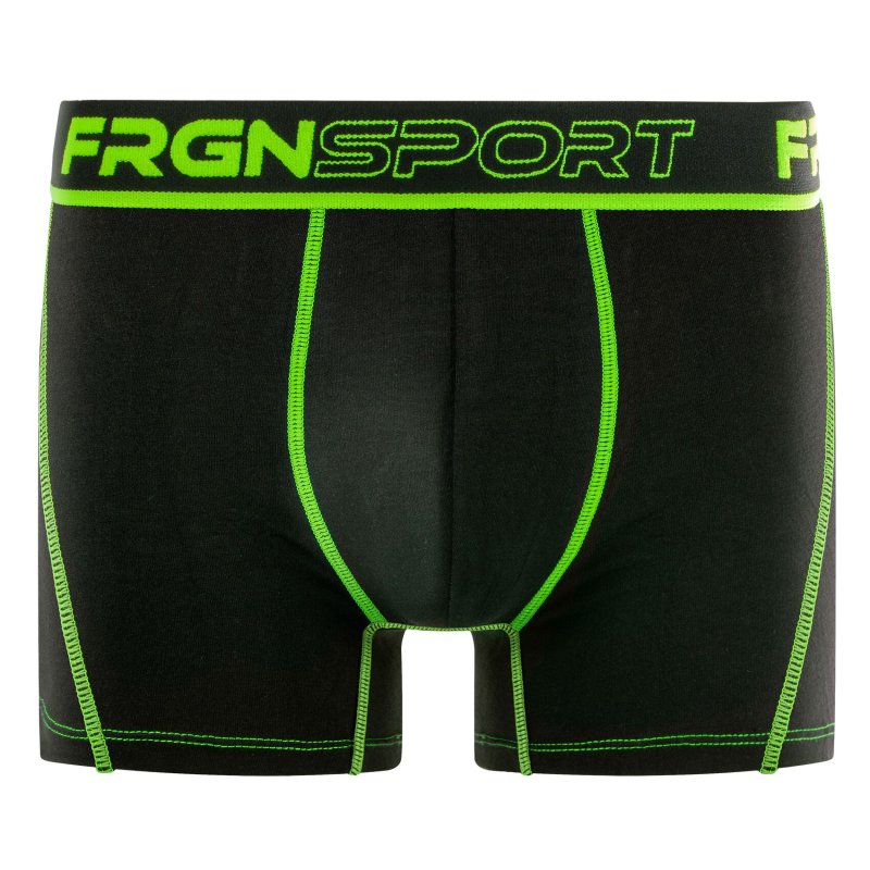 Lot de 4 Boxers garcon Polyester Noir/Jaune/Rouge/Rose/Vert Uni - Freegun