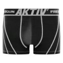 Lot de 4 Boxers homme Coton Noir/Rouge/Blanc Uni - Freegun