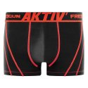 Lot de 4 Boxers homme Coton Noir/Rouge/Blanc Uni - Freegun