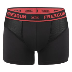 Lot de 3 Boxers homme Polyester Bleu/Gris/Rouge Uni - Freegun