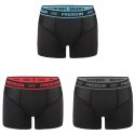 Lot de 3 Boxers homme Polyester Bleu/Gris/Rouge Uni - Freegun