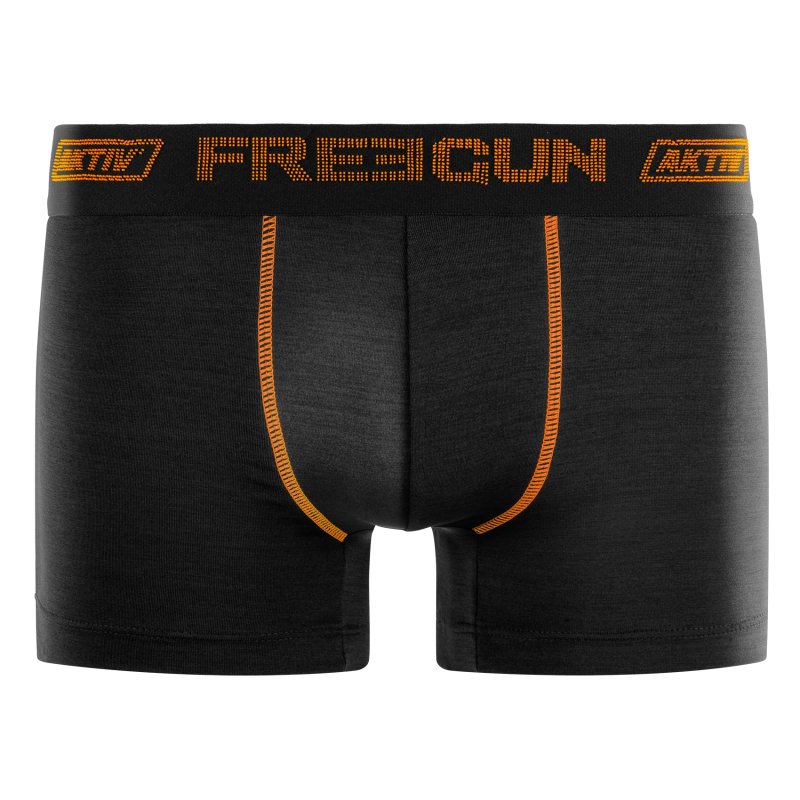 Lot de 4 Boxers homme Polyester Noir Uni - Freegun
