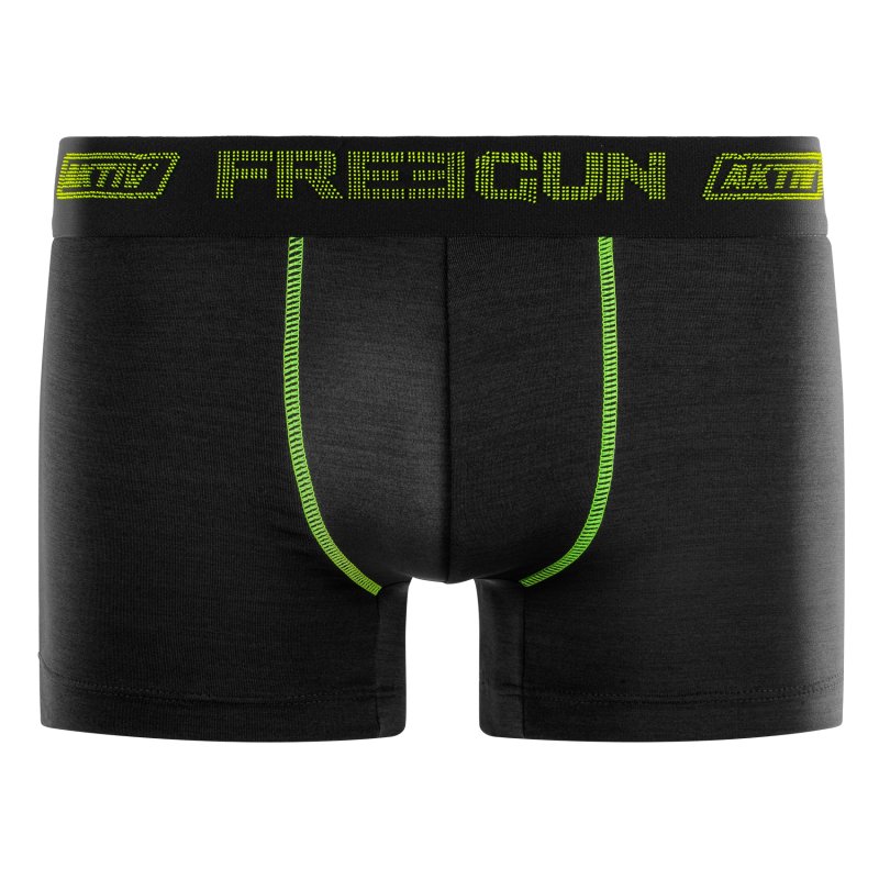 Lot de 4 Boxers homme Polyester Noir Uni - Freegun