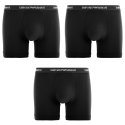 Lot de 3 Boxers homme Coton Noir/Blanc Uni - Emporio Armani