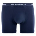 Lot de 3 Boxers homme Coton Blanc/Bleu Marine/Noir/Gris Uni - Emporio Armani
