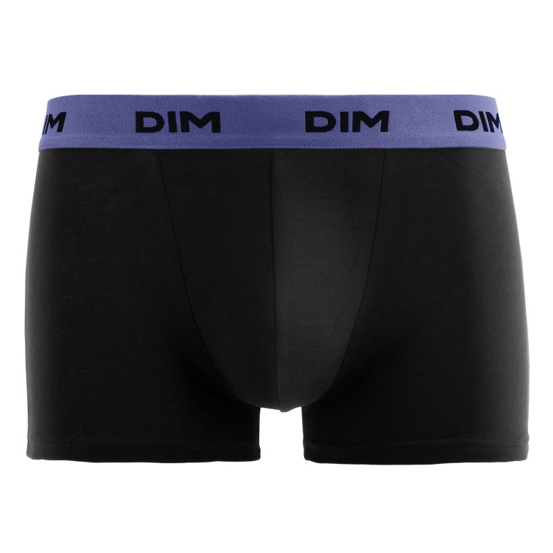 Lot de 3 Boxers homme Coton UniNoir/Vert/Bleu/Raisin Mix and Colors - Dim