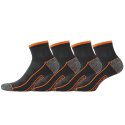 Lot de 4 Paires de Chaussettes homme Socquettes Travail Noir Uni - Black & Decker