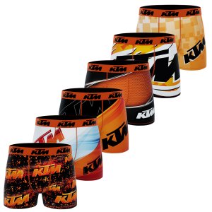 Pack surprise de 6 Boxers homme Polyester Aleatoire Imprimé - Ktm