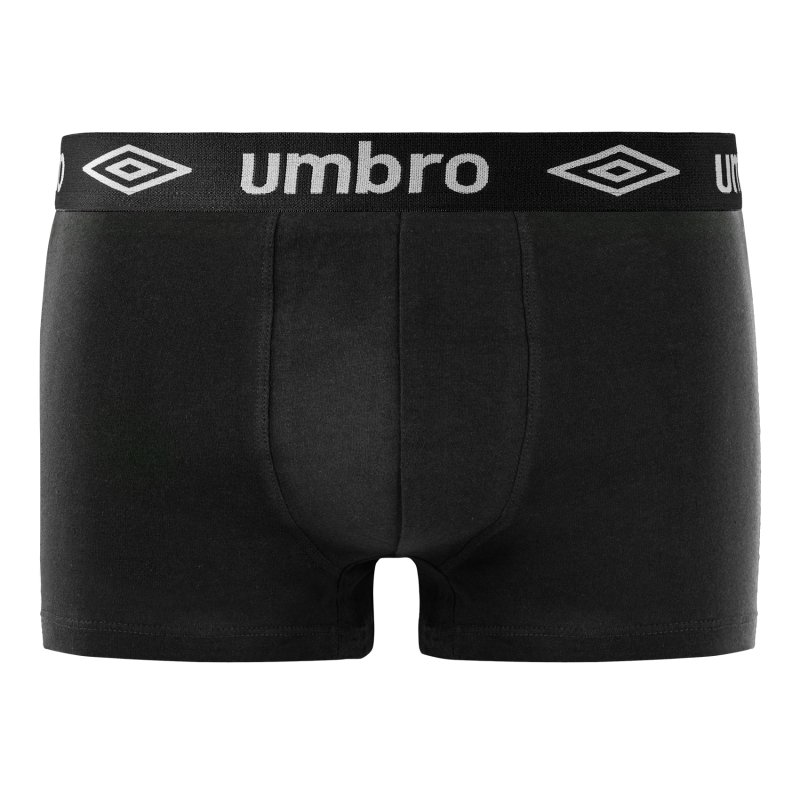 Lot de 3 Boxers homme Coton Noir Uni - Umbro