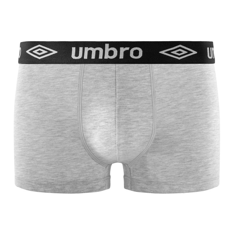 Lot de 3 Boxers homme Coton Noir/Gris/Bleu Marine Uni - Umbro
