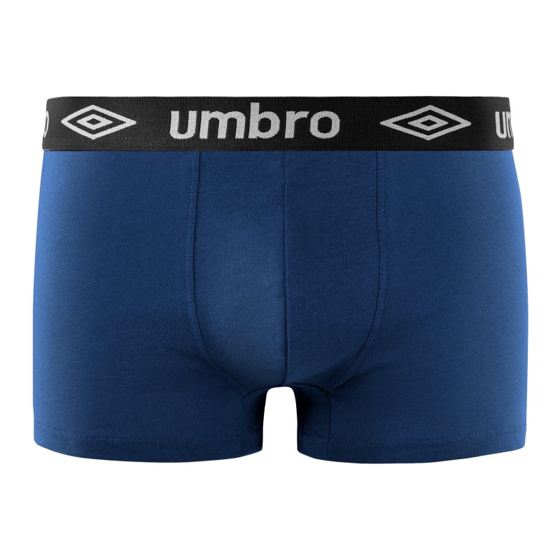 Lot de 3 Boxers homme Coton Noir/Gris/Bleu Marine Uni - Umbro