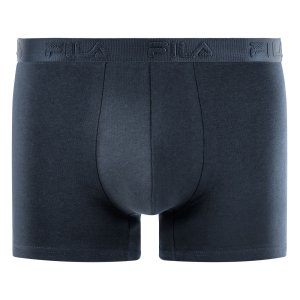 Lot de 4 Boxers homme Coton Noir/Bleu Marine Uni - Fila