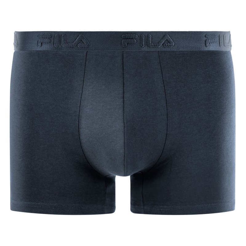 Lot de 4 Boxers homme Coton Noir/Bleu Marine Uni - Fila
