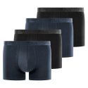 Lot de 4 Boxers homme Coton Noir/Bleu Marine Uni - Fila
