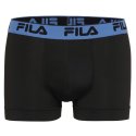 Lot de 4 Boxers homme Polyester Noir/Bleu/Vert Uni - Fila