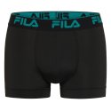 Lot de 4 Boxers homme Polyester Noir/Bleu/Vert Uni - Fila