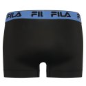 Lot de 4 Boxers homme Polyester Noir/Bleu/Vert Uni - Fila