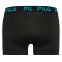 Lot de 4 Boxers homme Polyester Noir/Bleu/Vert Uni - Fila