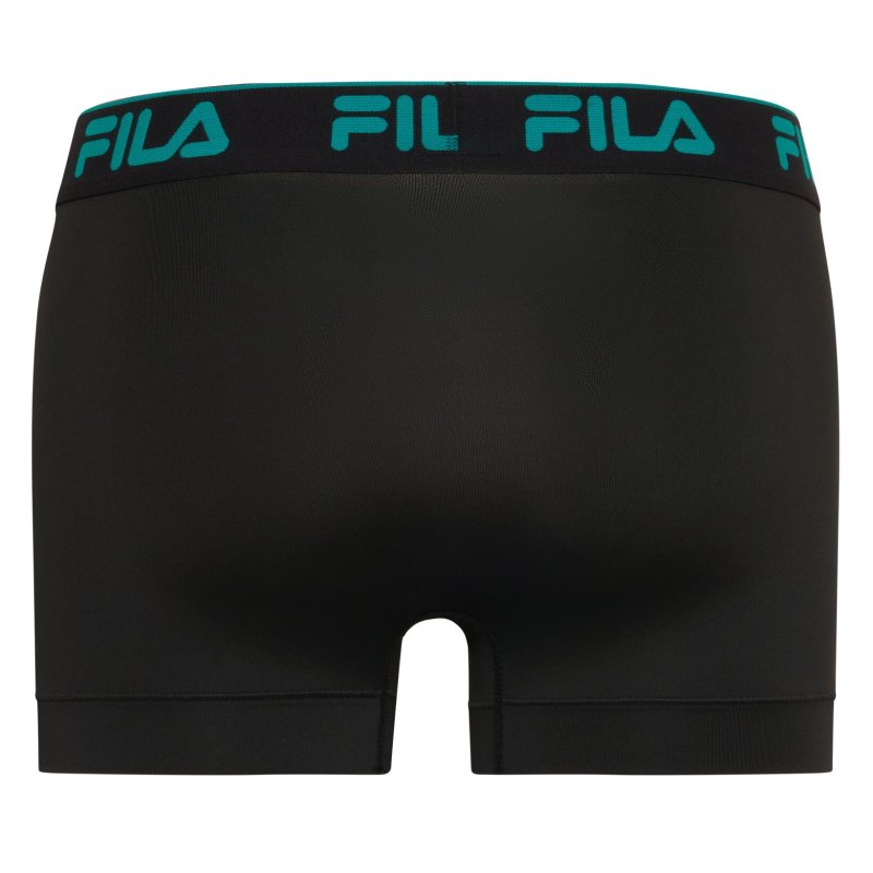 Lot de 4 Boxers homme Polyester Noir/Bleu/Vert Uni - Fila