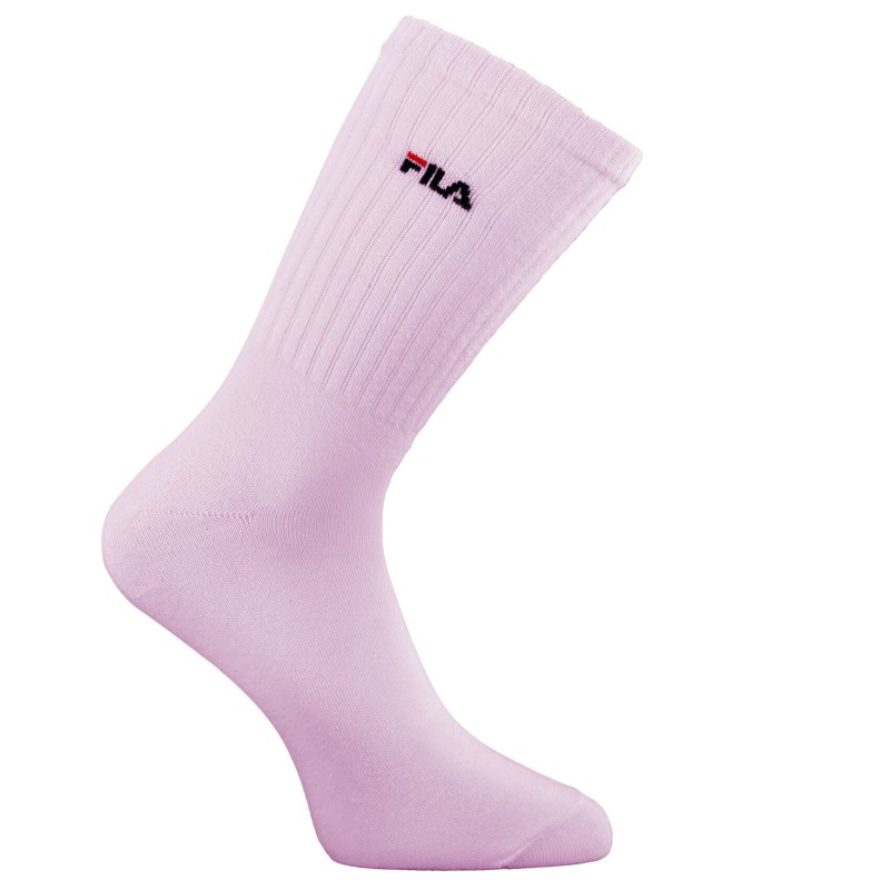 Lot de 6 Paires de Chaussettes homme Tennis Sportif Blanc/Vert pâle/Rose pâle Uni - Fila