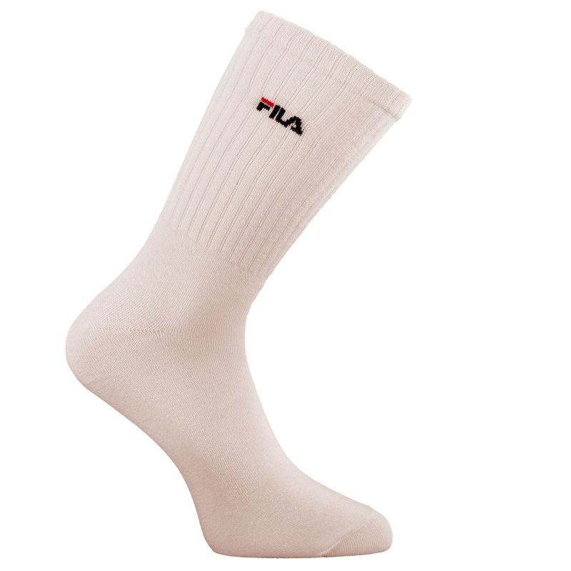 Lot de 6 Paires de Chaussettes homme Tennis Sportif Marron clair/Noir/Blanc Uni - Fila