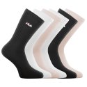 Lot de 6 Paires de Chaussettes homme Tennis Sportif Marron clair/Noir/Blanc Uni - Fila