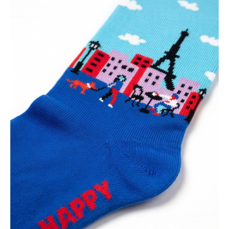 Paire de Chaussettes homme Ville Bleu/Turquoise/Rouge Imprimé - Happy Socks