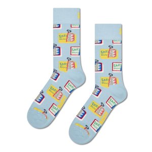 Paire de Chaussettes homme Ville Bleu ciel/Jaune/Rose Imprimé - Happy Socks
