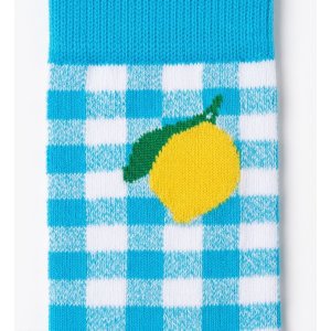 Paire de Chaussettes homme Ville Turquoise/Blenc/Jaune Imprimé - Happy Socks