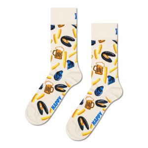 Paire de Chaussettes homme Ville Beige/Jaune/Bleu Imprimé - Happy Socks