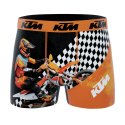 Lot de 4 Boxers garcon Polyester Noir/Orange/Blanc Imprimé - Ktm