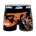 Lot de 4 Boxers garcon Polyester Noir/Orange/Blanc Imprimé - Ktm