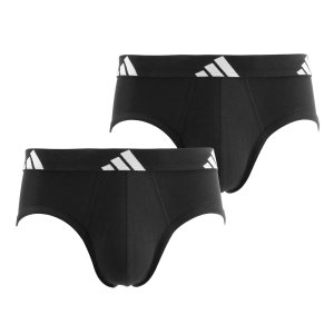 Lot de 2 Slips homme Coton Noir Uni - Adidas