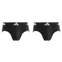 Lot de 2 Slips homme Coton Noir Uni - Adidas
