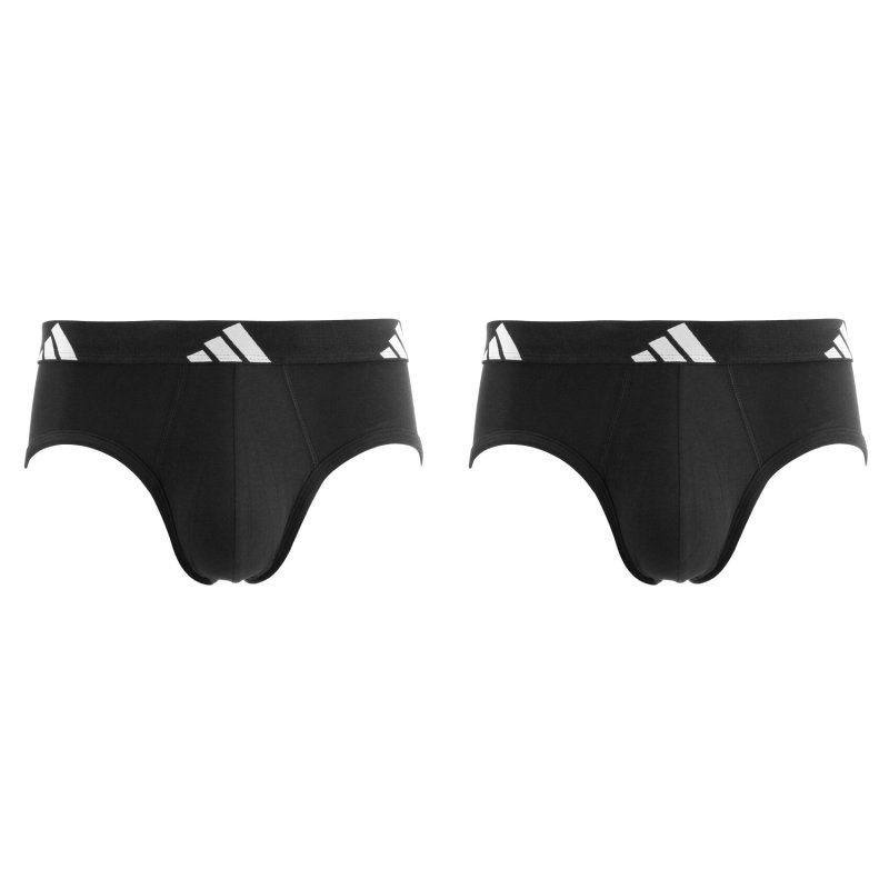 Lot de 2 Slips homme Coton Noir Uni - Adidas