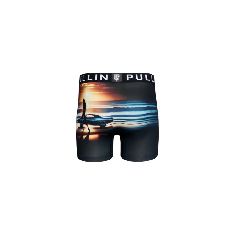 Boxer homme Polyester Noir/Jaune/Bleu/Blanc Imprimé - Pull In