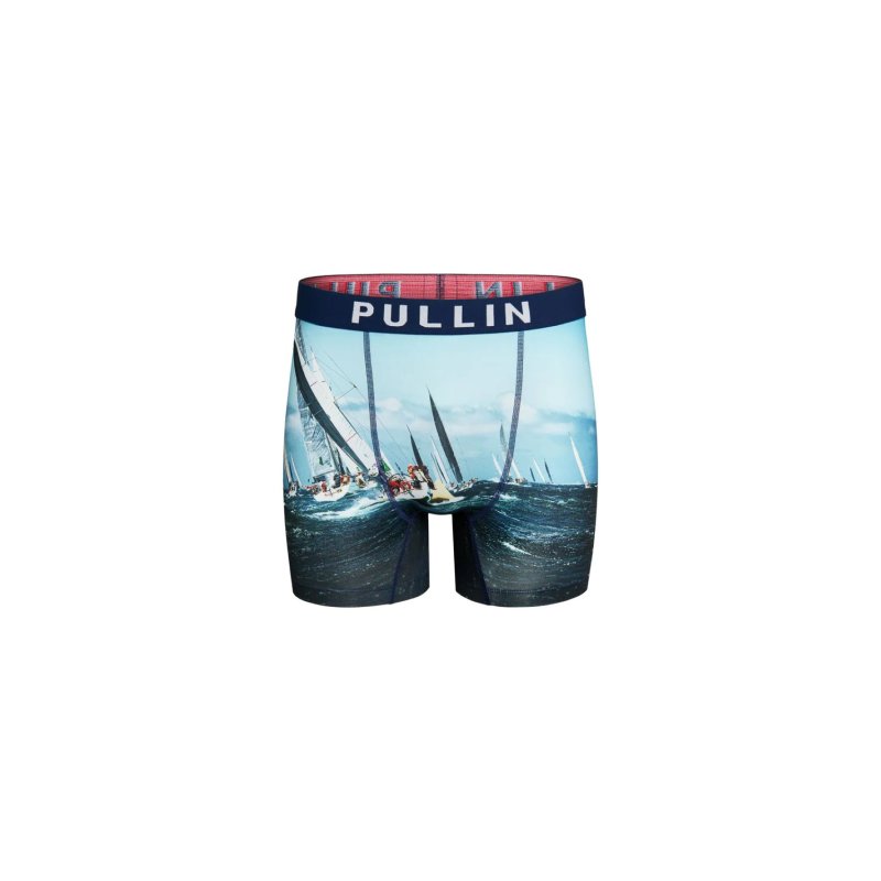 Boxer homme Polyester Bleu marine/Bleu/blanc Imprimé - Pull In