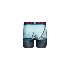Boxer homme Polyester Bleu marine/Bleu/blanc Imprimé - Pull In