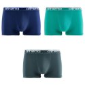 Lot de 3 Boxers homme Coton bio Bleu Marine/Vert/Turquoise - Athena