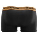 Lot de 3 Boxers homme Coton Noir/Camel/Kaki/Bleu Pétrole - Athena
