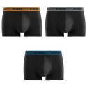Lot de 3 Boxers homme Coton Noir/Camel/Kaki/Bleu Pétrole - Athena