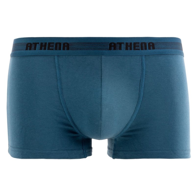 Lot de 3 Boxers homme Coton Camel/Kaki/Bleu Pétrole - Athena