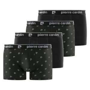 Lot de 4 Boxers homme Coton Noir/Gris Imprimé - Pierre Cardin - Photo 2