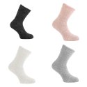 Lot de 4 Paires de Chaussettes femme Tennis CasualGris/Rose /Blanc/Noir Uni - Pierrecardin